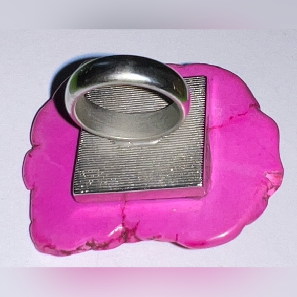 Chunky Freeform Slab Statement HUGE RING Pink Fashion glam fun stone gem rock - Picture 6 of 6